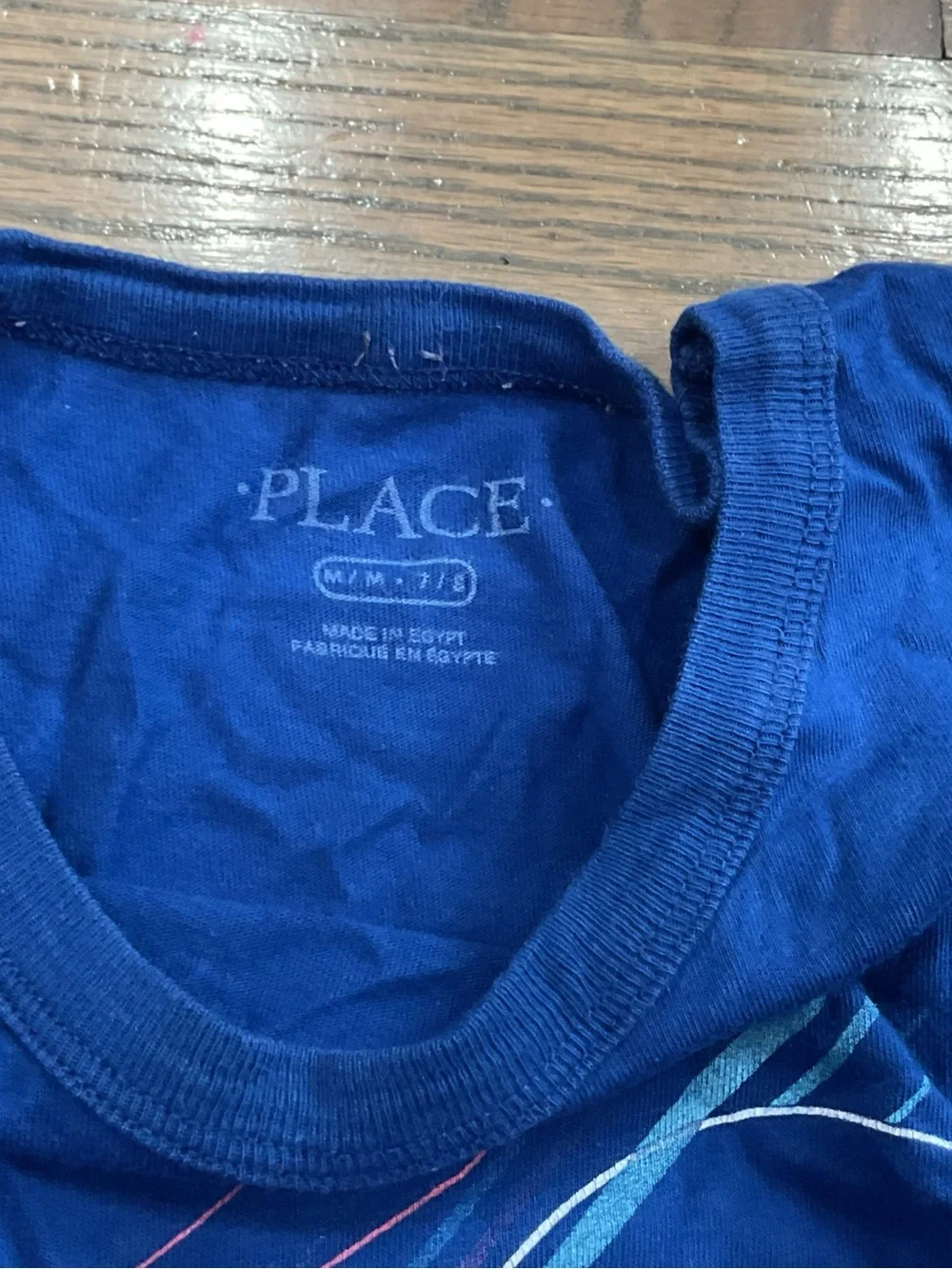 The Children’s Place Girls Blue Baseball Graphic Shirt Size M (7/8)